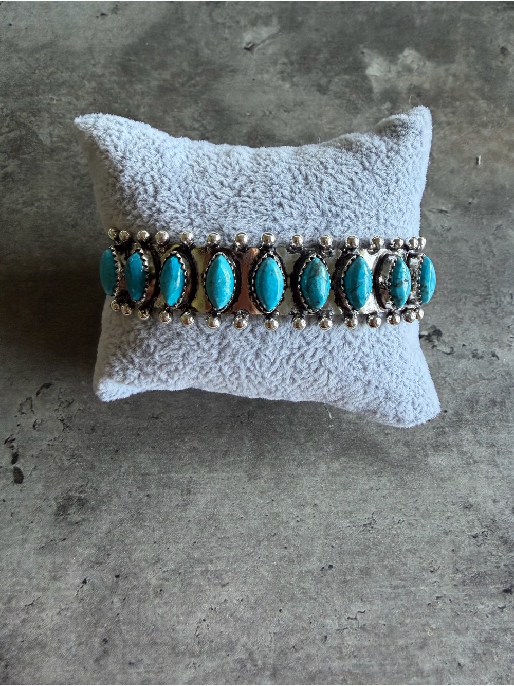 Turquoise Stone Silver-Accent Women's Bracelet - Unbranded